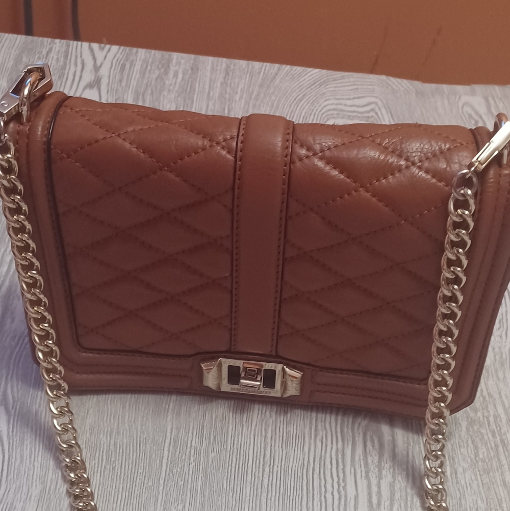 Rebecca Minkoff Brown Quilted Crossbody Bag
